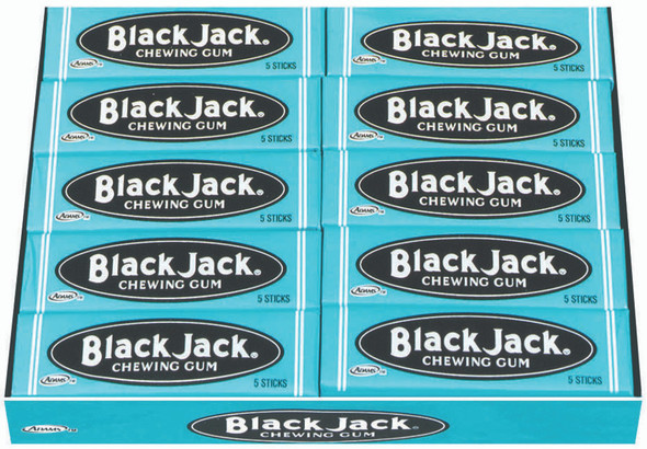Black Jack 5 Piece Chewing Gum Nostalgic Candy - 20 Count Box