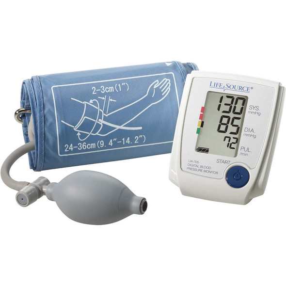 LifeSource Blood Pressure Monitor Advanced Manual Inflate Medium