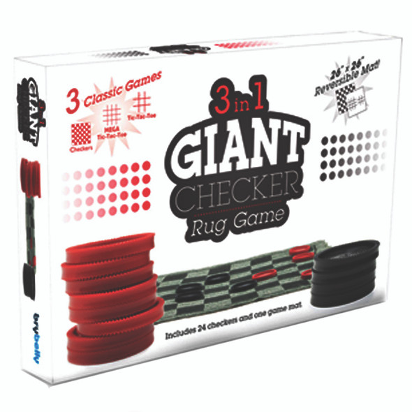 Giant 3-1 Checkers Rug Game