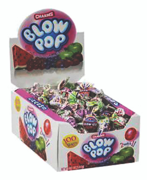 Blow Pops Assorted Flavored Pops - 100 Count Box