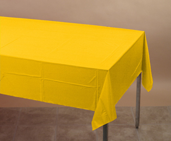 Solid Plastic Tablecover100' Roll, School Bus Yellow