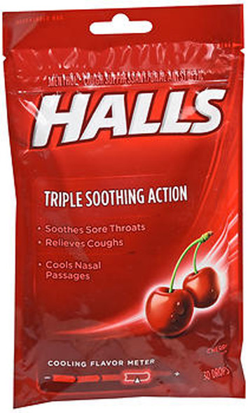 Halls Mentho-Lyptus Drops Cherry - 30 ct