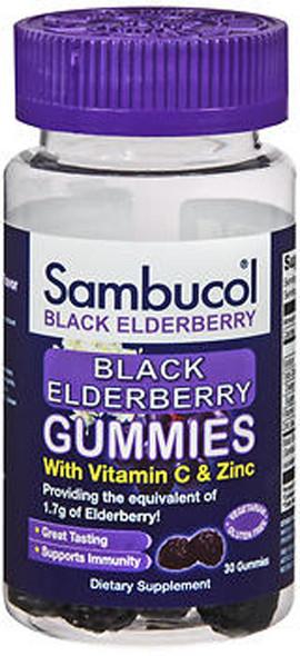 Sambucol Black Elderberry Dietary Supplement Gummies - 30 ct