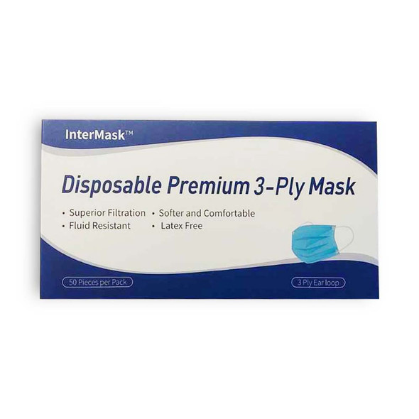 InterMask™ 3 Ply Face Mask - 50 ct