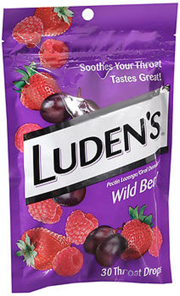 Luden's Throat Drops Wild Berry - 30 ct