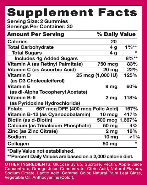 Nature's Truth Pink Simply Radiant Multi for Her + Collagen Gummies - 60 ct