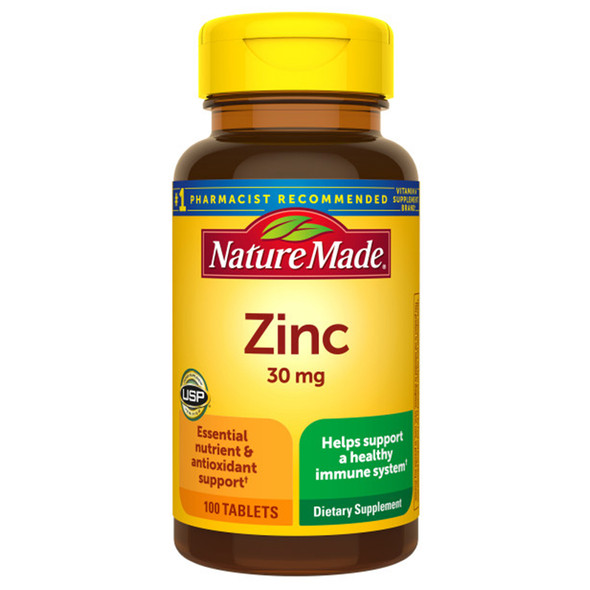 Nature Made Zinc 30 mg - 100 Tablets