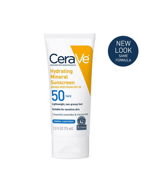 CeraVe Hydrating Face Sunscreen SPF 50 - 2.5 oz