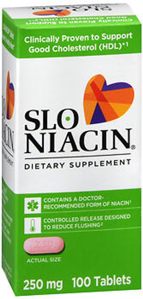 Slo-Niacin 250 mg Tablets - 100 ct