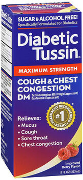 Diabetic Tussin Maximum Strength Cough & Chest Congestion DM Liquid - 4 oz