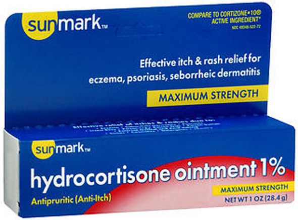 Sunmark Hydrocortisone Ointment 1% Maximum Strength With Aloe - 1 oz