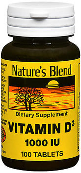Nature's Blend Vitamin D3 1000 IU - 100 Tablets