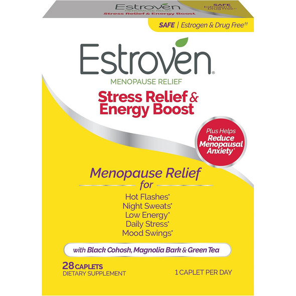 Estroven Maximum Strength + Energy Multi-Symptom Menopause Relief Caplets - 28 ct