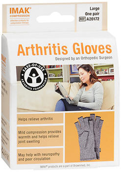 Imak Arthritis Gloves Grey Large