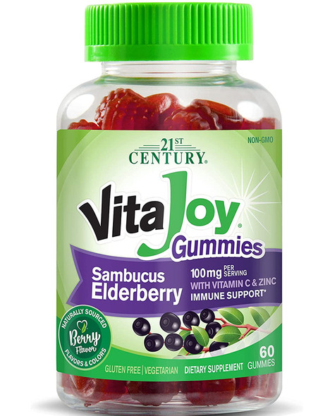 21st Century Vita Joy Sambucus Elderberry Gummies Dietary Supplement - 60 Gummies
