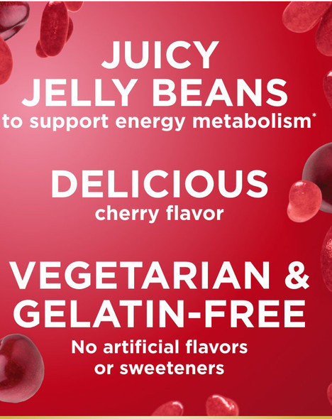 Nature's Bounty Energy Jelly Beans Vegetarian Cherry Flavored - 80 ct