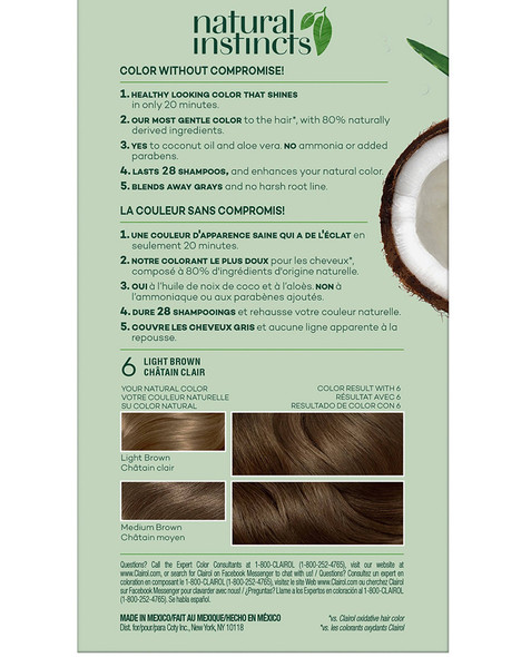 Natural Instincts Hair Color 6 Suede (Light Brown)