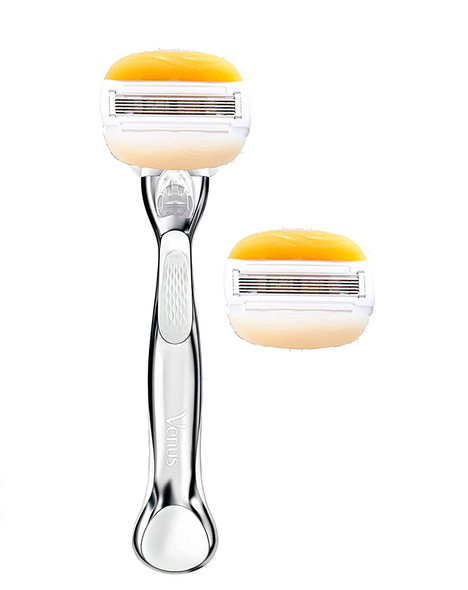 Gillette Venus Comfortglide with Olay Coconut, Razor Handle + 2 Blade Refills