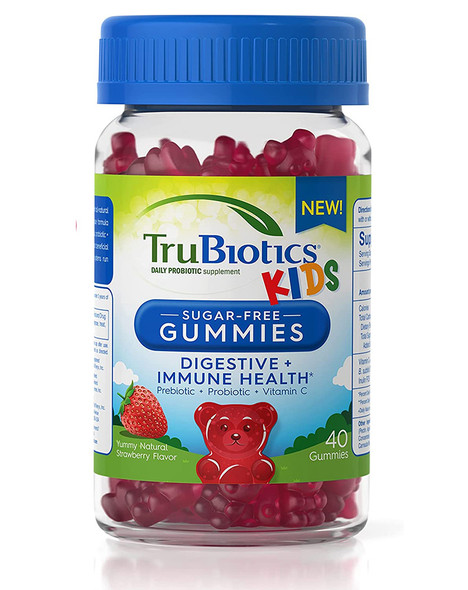 TruBiotics Kids Daily Probiotic Supplement Sugar Free Gummies Strawberry - 40 ct