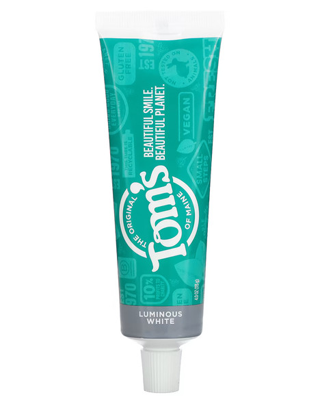 Tom's of Maine Luminous White Anticavity Fluoride Toothpaste Clean Mint - 4 oz