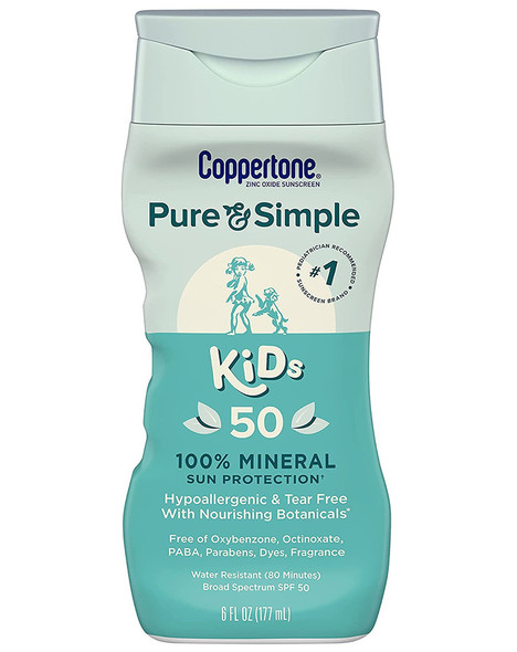 Coppertone Pure & Simple Kids Sunscreen Lotion SPF 50 - 6 oz