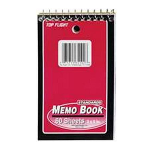 Standards Memo Book/Top Wire/Narrow Rule Assorted Colors - 60 sheets