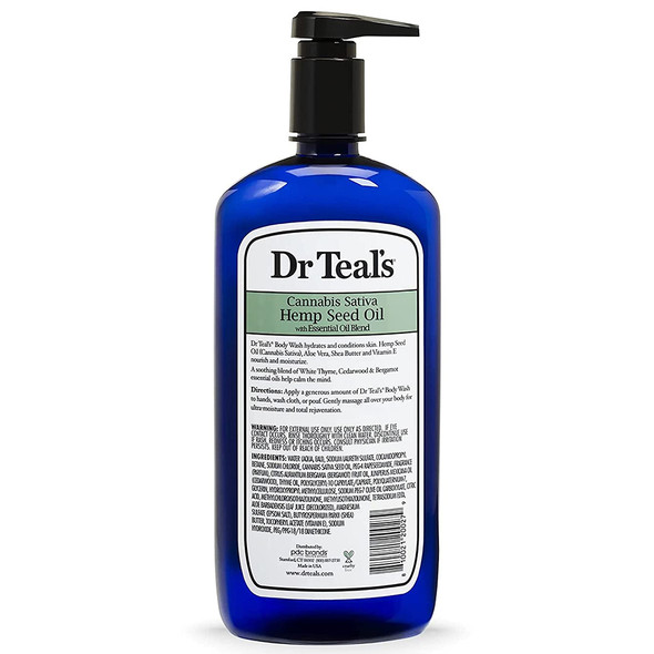 Dr. Teal's Hemp Seed Oil Body Wash, 24 oz