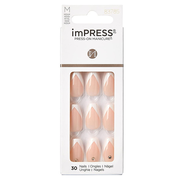 KISS imPRESS Press on Nails, So French, 30 nails - 1pkg