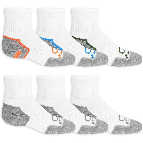FOTL Boys' Coolzone Ankle Socks, 4-10 - 6 Pair
