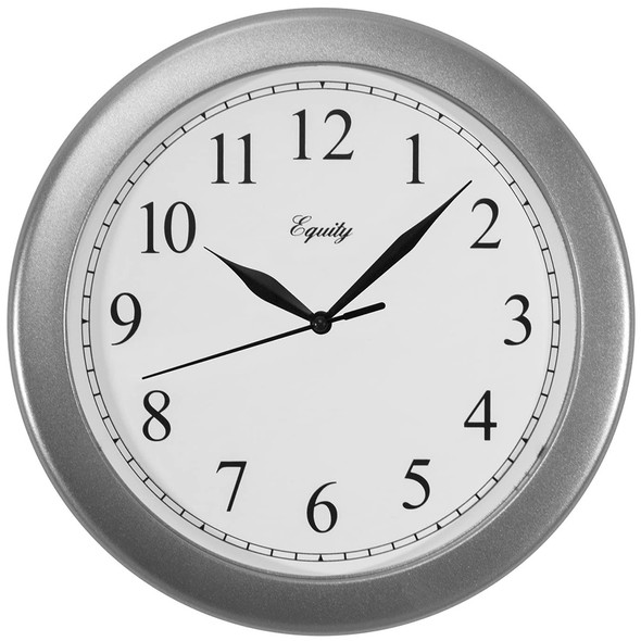 10" Quarts Clock-Silver, 1 ea.