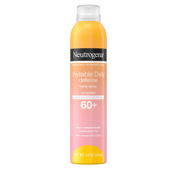 Neutrogena Invisible Daily Defense Body Spray Sunscreen SPF 60+ - 5 oz
