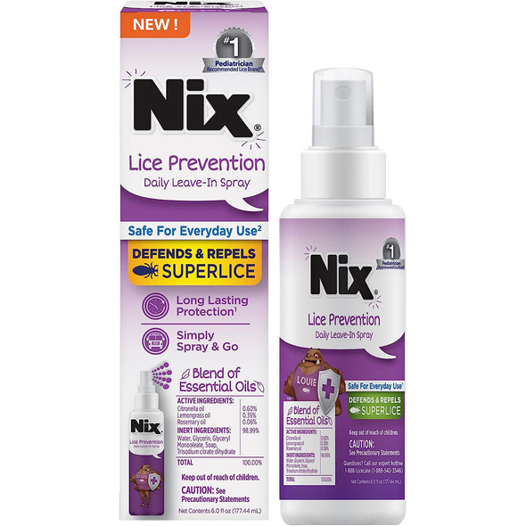 Nix Lice Prevention Daily Leave-In Spray - 6 oz