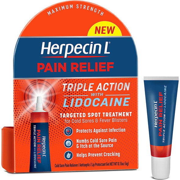 Herpecin L Pain Relief Triple Action with Lidocaine Gel - .15 oz