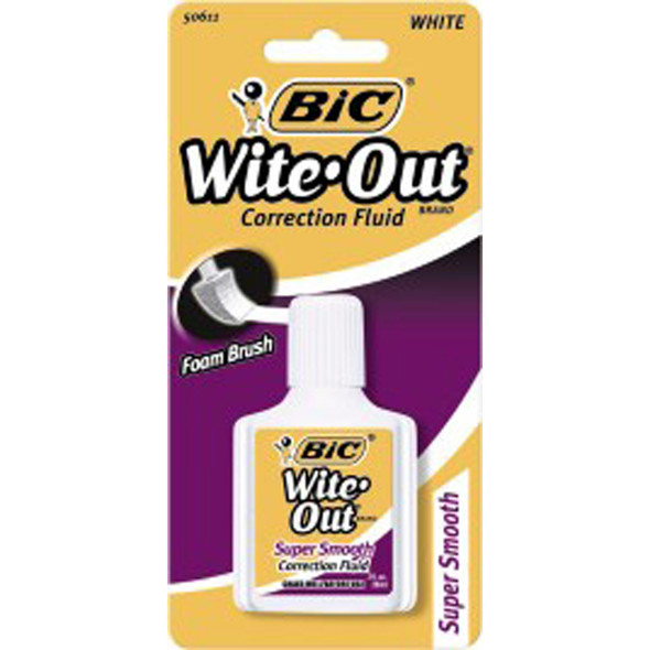 Wite-Out Correction Fluid, Extra Coverage, White, .7 oz - 1 Pkg