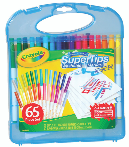 Crayola Super Tips Markers and Paper 65+ items
