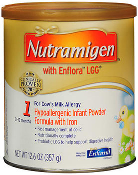 Nutramigen with Enflora LGG Hypoallergenic Infant Formula with Iron Powder - 12.6 oz