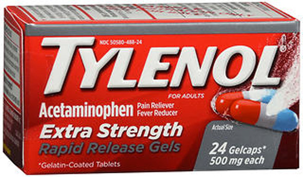 Tylenol Extra Strength Rapid Release Gelcaps - 24 ct