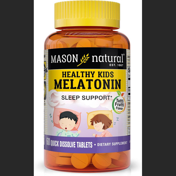 Mason Natural's Healthy Kids Melatonin Tablets, Fruit Flavored - 60 ct