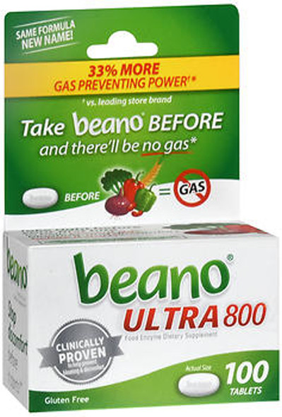 Beano Food Enzyme Dietary Supplement Tablets - 100 ct