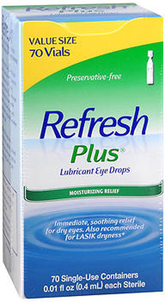 Refresh Plus Lubricant Eye Drops Single-Use Containers - 70 ea.