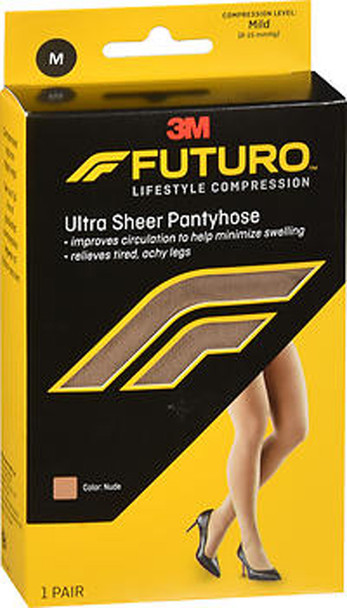 Futuro Lifestyle Compression Ultra Sheer Pantyhose Mild Medium Nude 71017 - 1 Pair