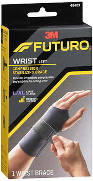 Futuro Compression Stabilizing Wrist Brace Left Moderate Support L/XL - 1 each