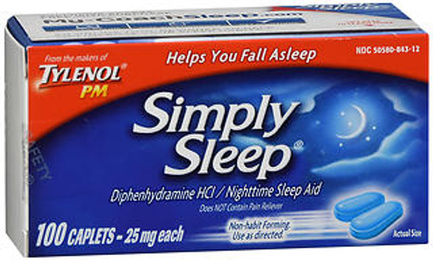 Simply Sleep Nighttime Sleep Aid Caplets - 100 caplets
