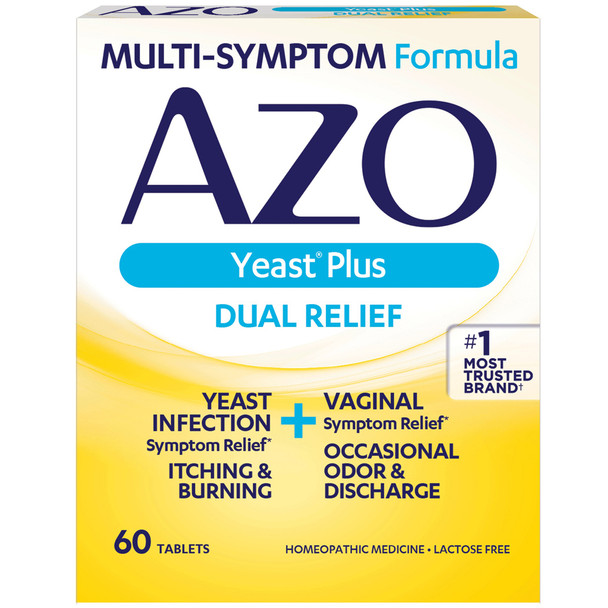 Azo Yeast Plus Tablets - 60 each