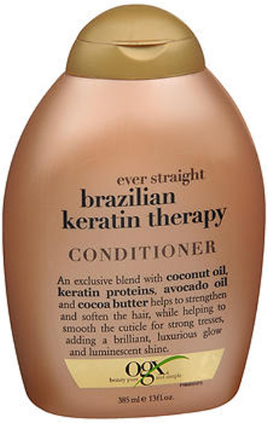 Ogx Ever Straight Conditioner Brazilian Keratin Therapy - 13 oz