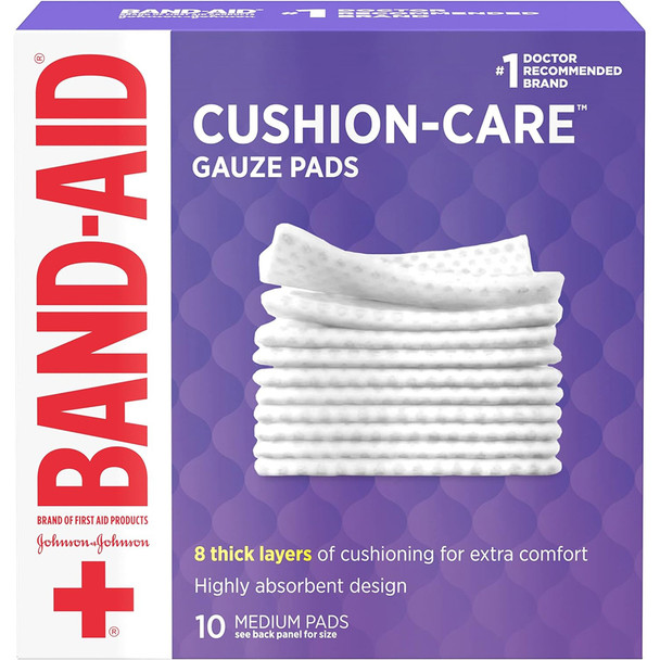 Band-Aid Gauze Pads Medium 3x3" - 10 ct