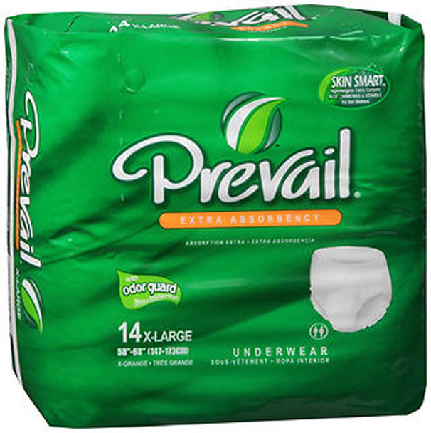 Prevail Extra Absorbency Underwear X-Large - 14 pks of 4