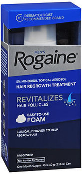 Rogaine Men's Hair Regrowth Treatment, Unscented - 2.11 oz