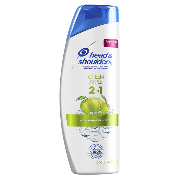 Head & Shoulders Green Apple 2 in 1 Dandruff Shampoo + Conditioner - 13.5 oz