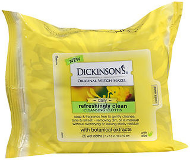 Dickinson's Original Witch Hazel Daily Refreshingly Clean Cleansing Cloths - 25 EA